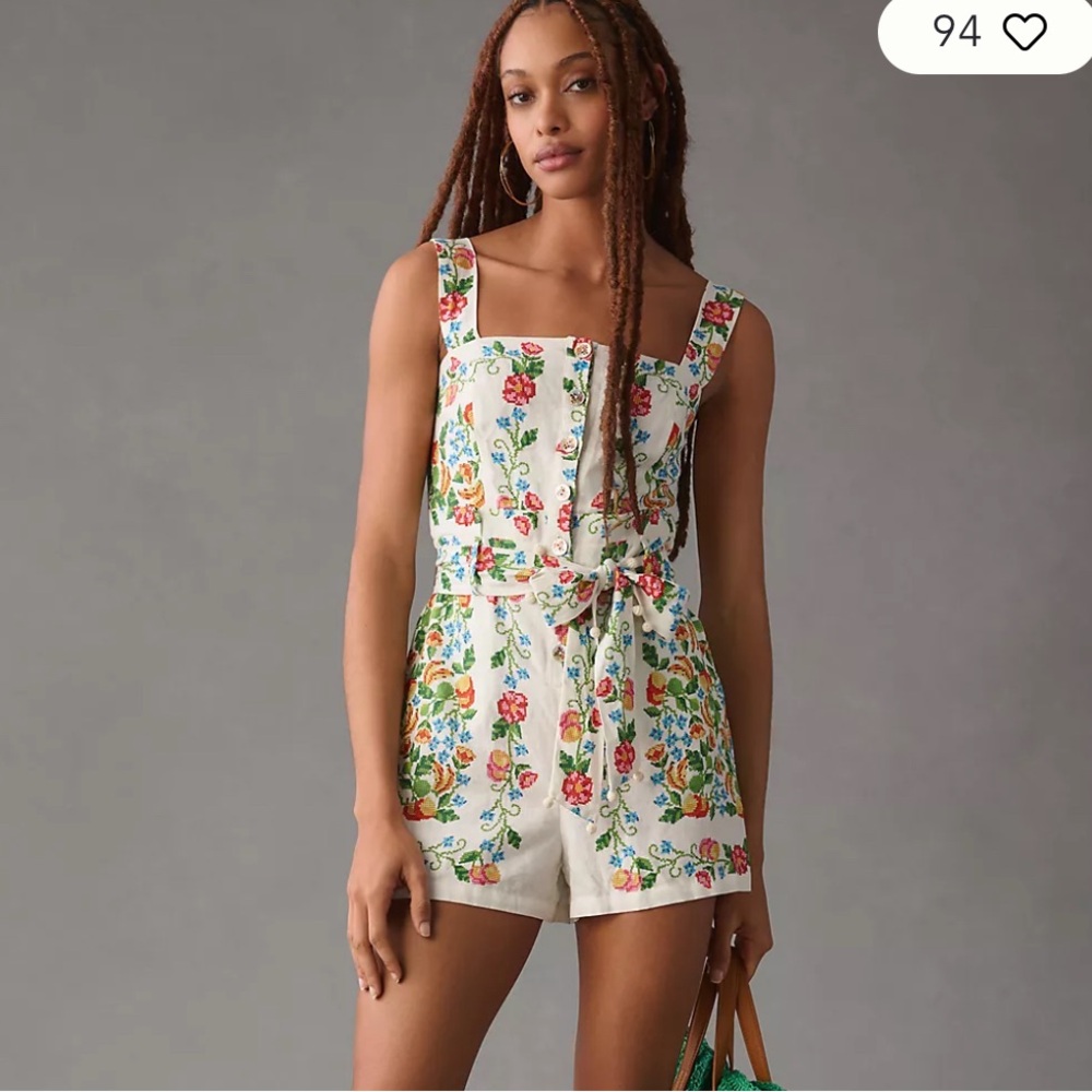 Farm Rio Tropical Romance Romper
